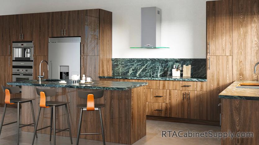 Urban Bayport kitchen cabinets with an island.