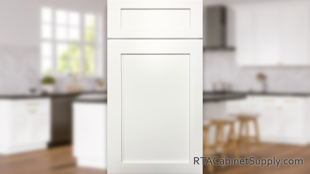 Victoria White Shaker cabinet front.