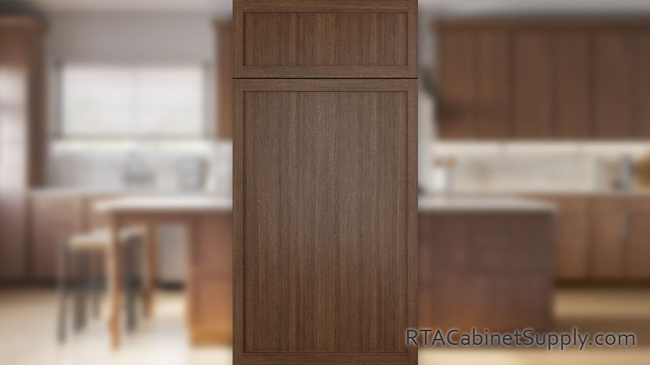 York Slim Brown Shaker cabinet front.