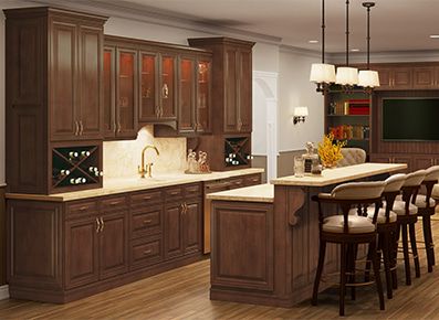 Charleston Cappuccino - Ready to Assemble Kitchen Cabinets