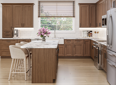 Easton Bourbon Oak - Ready to Assemble Kitchen Cabinets