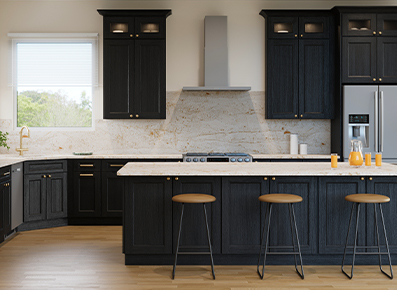 Easton Obsidian Oak - Ready to Assemble Kitchen Cabinets