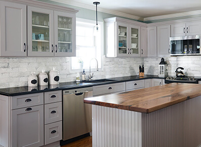 Malibu Nickel - Pre-Assembled Kitchen Cabinets