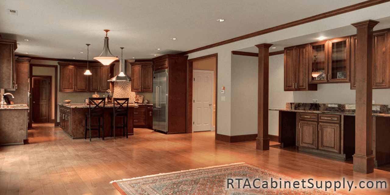 Jackson Chocolate Glaze Cabinet Line kitchen full view.