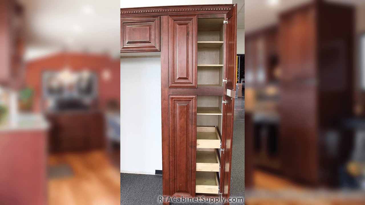 Milan Sangria kitchen close up view with a pantry.