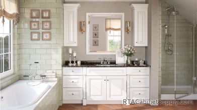 Hudson White Cabinet Line Completed Project