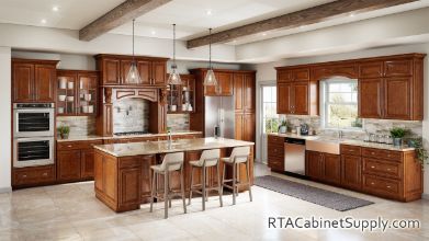 Hawick Chestnut Glaze Cabinet Line Completed Project