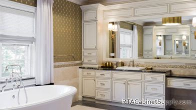 Dark Cream Glaze Bathroom Completed Project