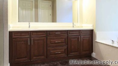 Jackson Chocolate Bathroom Cabinet Line Completed Project