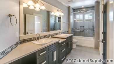 Modern Espresso Bathroom Completed Project