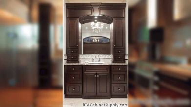 Modern Espresso Bathroom Vanities Finished Project