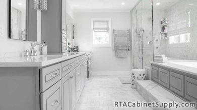 Modern Grey Bathroom Finished Cabinets 