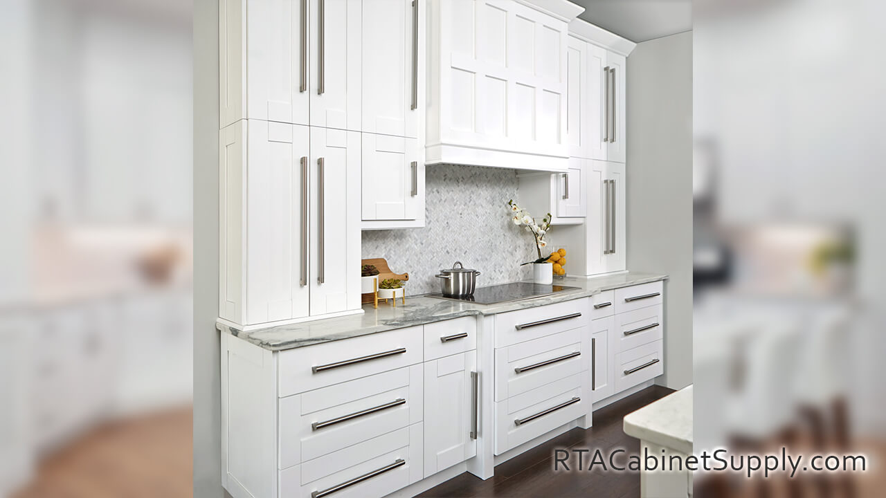 Modern White Shaker Ready To Assemble Kitchen Cabinets