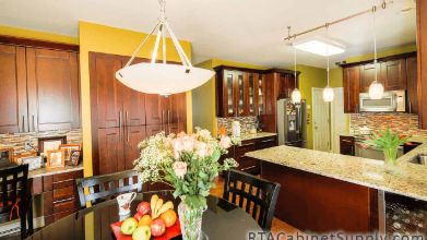 Walnut Shaker Cabinet Line Completed Project