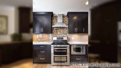 Newport Espresso Shaker Cabinet Line Completed Project