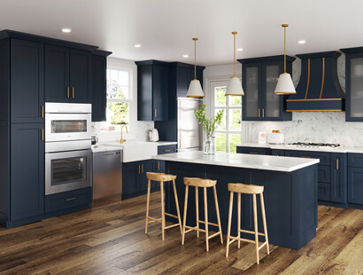 Camden Blue Shaker - Ready to Assemble Kitchen Cabinets