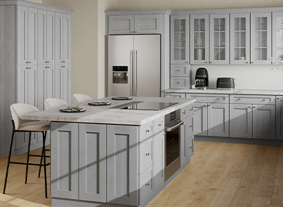 Newport Grey Shaker - Ready to Assemble Kitchen Cabinets