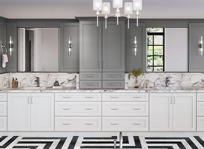 Summit Grey Shaker Bathroom Vanities