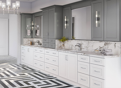 Summit White Shaker Bathroom Vanities