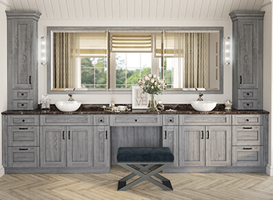 Newport Grey Shaker Bathroom Vanities