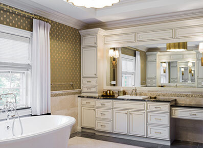 Dark Cream Glaze Bathroom Vanities