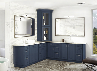 Madison Blue Shaker Bathroom Vanities