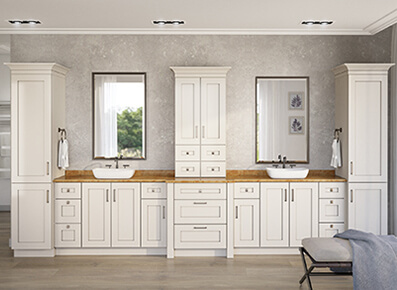 Madison Pearl Shaker Bathroom Vanities