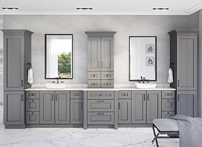 Classic Grey Shaker Bathroom Vanities