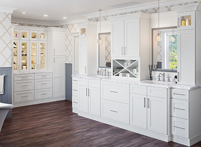 Salem White Shaker Bathroom Vanities