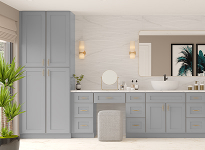 Bridgeport Grey Shaker Bathroom Vanities