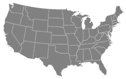 Contiguous USA map shipping.