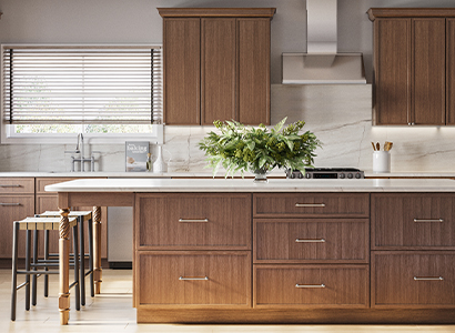 York Slim Brown Shaker - Ready to Assemble Kitchen Cabinets