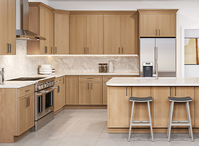 York Slim Oak Shaker - Ready to Assemble Kitchen Cabinets